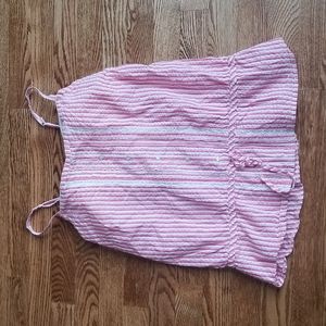 (M) Denver Hayes Striped Spaghetti Strap Tank Top Button Detail Cottagecore Cute